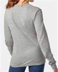Champion T453 Unisex Heritage Jersey Long Sleeve T-Shirt - Oxford Grey - model back