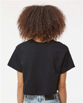Champion T453W Women's Heritage Jersey Crop T-Shirt - Black - model back