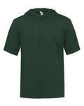 Badger 4123 Men's B-Core Hooded T-Shirt - Forest - front