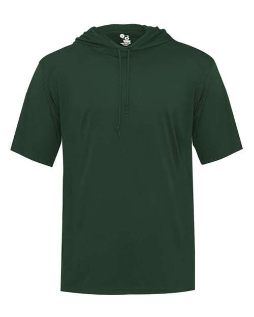 Badger 4123 Men's B-Core Hooded T-Shirt - Forest - front