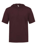 Badger 4123 Men's B-Core Hooded T-Shirt - Maroon - front