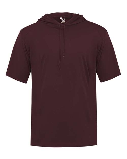 Badger 4123 Men's B-Core Hooded T-Shirt - Maroon - front