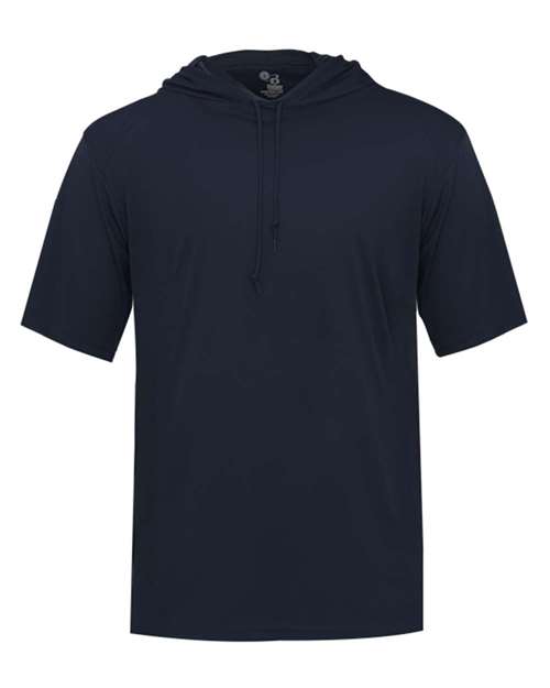Badger 4123 Men's B-Core Hooded T-Shirt - Navy - front