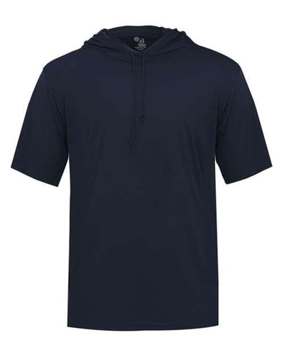 Badger 4123 Men's B-Core Hooded T-Shirt - Navy - front