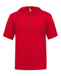 Badger 4123 Men's B-Core Hooded T-Shirt - Red - front