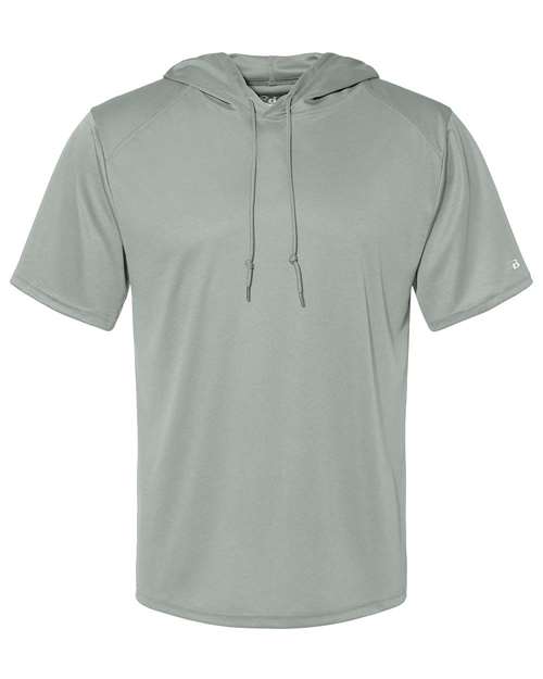 Badger 4123 Men's B-Core Hooded T-Shirt - Silver - front