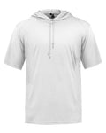 Badger 4123 Men's B-Core Hooded T-Shirt - White - front