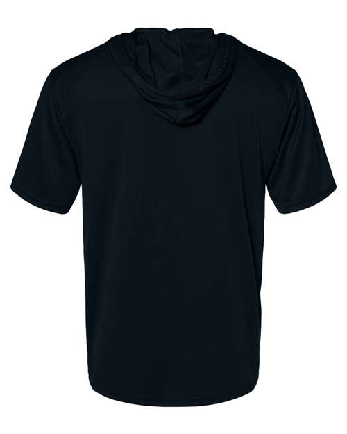 Badger 4123 Men's B-Core Hooded T-Shirt - Black - back