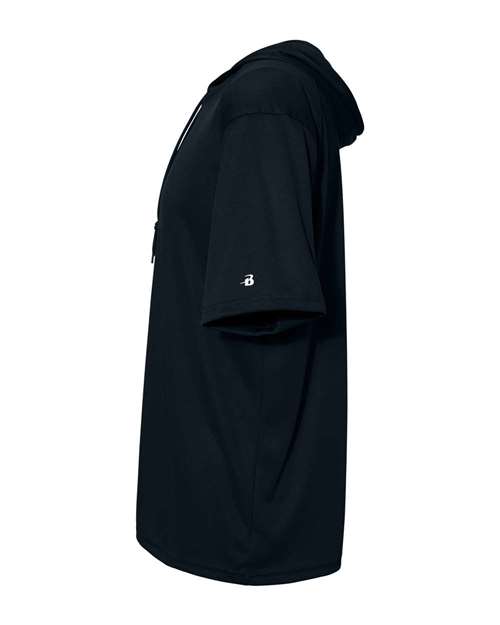 Badger 4123 Men's B-Core Hooded T-Shirt - Black - side