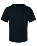 Badger 4123 Men's B-Core Hooded T-Shirt - Black - front