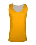 C2 Sport 5729 Men's Reversible Mesh Tank - Gold/ White - front