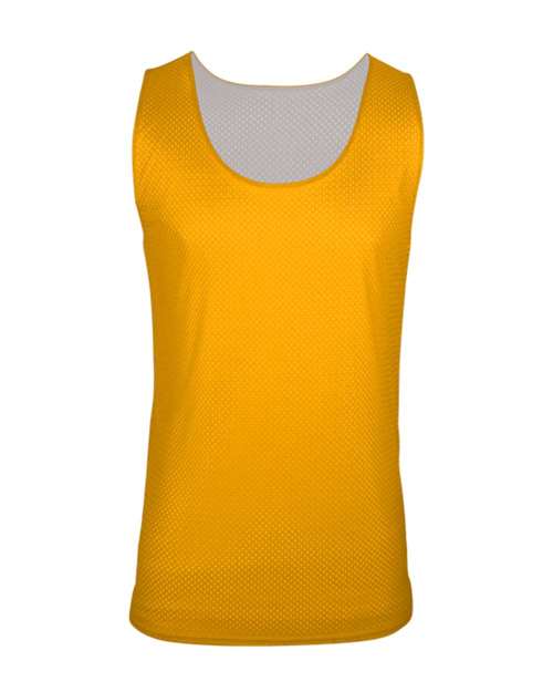 C2 Sport 5729 Men's Reversible Mesh Tank - Gold/ White - front
