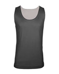 C2 Sport 5729 Men's Reversible Mesh Tank - Graphite/ White - front