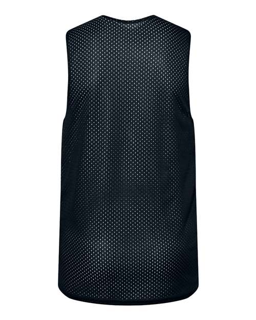 C2 Sport 5228 Youth Reversible Mesh Tank - Black/ White - back