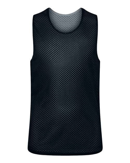 C2 Sport 5228 Youth Reversible Mesh Tank - Black/ White - front