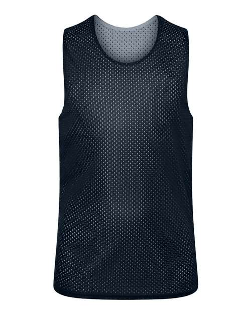 C2 Sport 5228 Youth Reversible Mesh Tank - Navy/ White - front