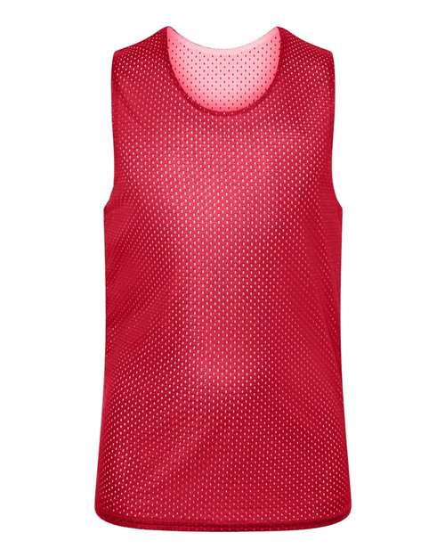 C2 Sport 5228 Youth Reversible Mesh Tank - Red/ White - front