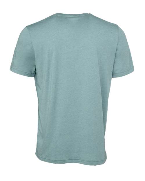 Bella+Canvas 3001CVC Unisex Heather CVC Short Sleeve Tee - Heather Blue Lagoon - back