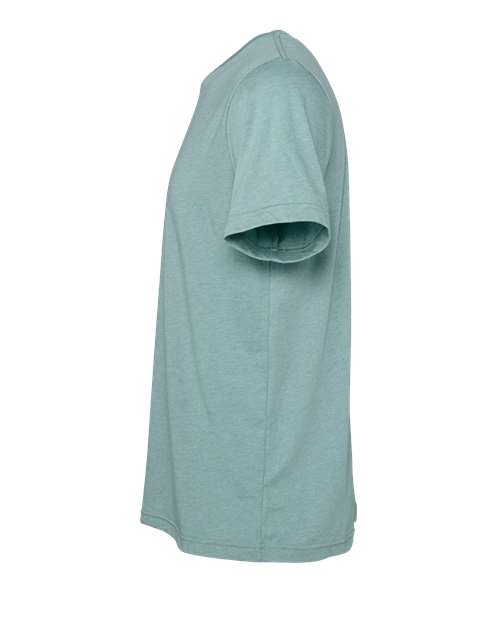 Bella+Canvas 3001CVC Unisex Heather CVC Short Sleeve Tee - Heather Blue Lagoon - side