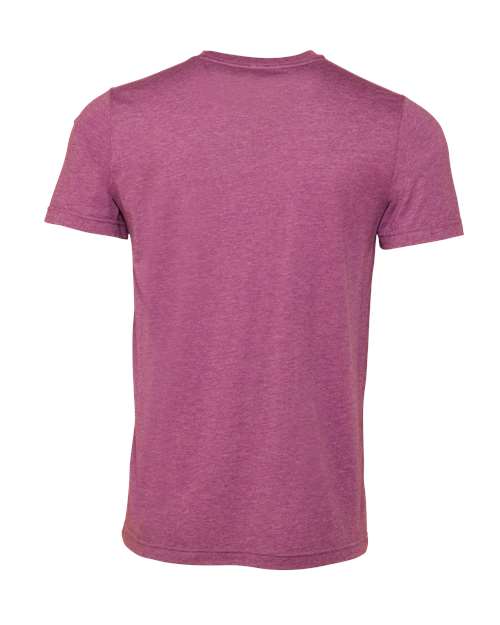 Bella+Canvas 3001CVC Unisex Heather CVC Short Sleeve Tee - Heather Magenta - back