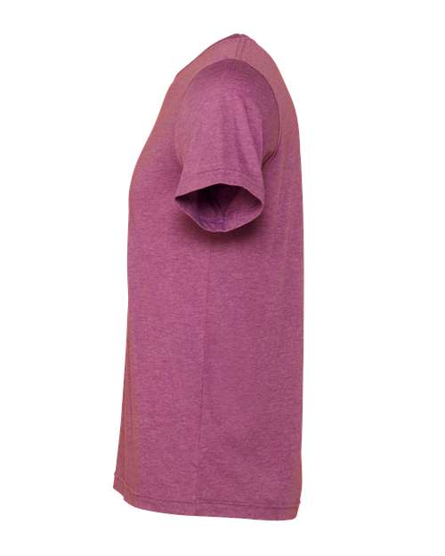 Bella+Canvas 3001CVC Unisex Heather CVC Short Sleeve Tee - Heather Magenta - side
