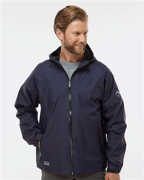 DRI DUCK 5335 Unisex Torrent Waterproof Hooded Jacket - Navy - model front