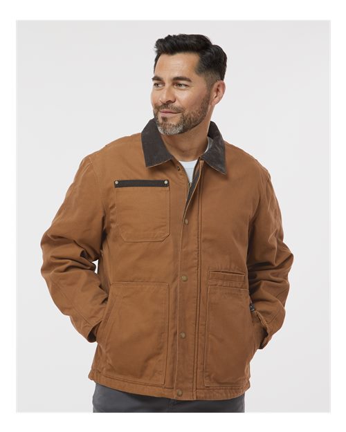 DRI DUCK 5091 Men's Rambler Boulder Cloth Jacket - Saddle - model front