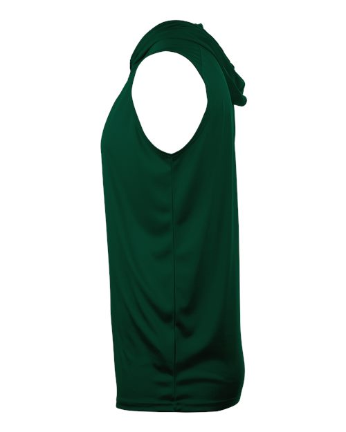 Badger 4108 Men's B-Core Sleeveless Hooded T-Shirt - Forest - side
