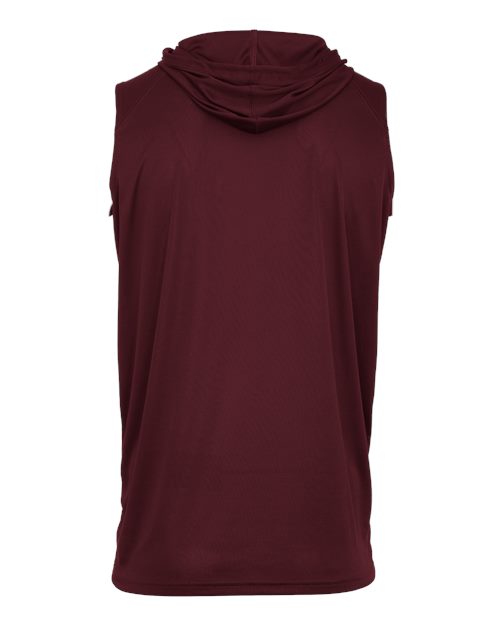 Badger 4108 Men's B-Core Sleeveless Hooded T-Shirt - Maroon - back