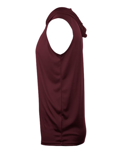 Badger 4108 Men's B-Core Sleeveless Hooded T-Shirt - Maroon - side