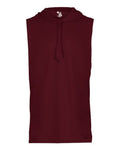 Badger 4108 Men's B-Core Sleeveless Hooded T-Shirt - Maroon - front