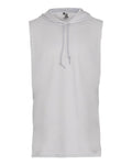 Badger 4108 Men's B-Core Sleeveless Hooded T-Shirt - Silver - front