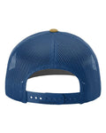Richardson 112 Snapback Trucker Cap - Biscuit/ True Blue - back