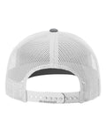 Richardson 112 Snapback Trucker Cap - Heather Grey/ Light Grey - back