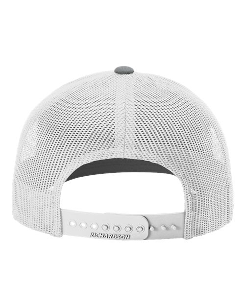 Richardson 112 Snapback Trucker Cap - Heather Grey/ Light Grey - back