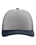 Richardson 112 Snapback Trucker Cap - Grey/ Charcoal/ Navy - front
