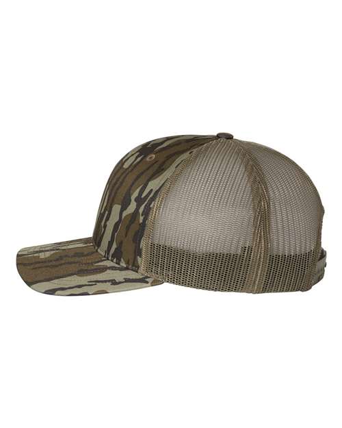 Richardson 112P Printed Trucker Cap - Mossy Oak Bottomland/ Loden - side