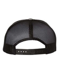 Richardson 511 Wool Blend Flat Bill Trucker Cap - Heather Grey/ Black - back