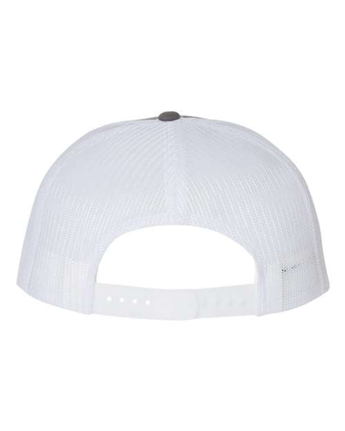 Richardson 511 Wool Blend Flat Bill Trucker Cap - Charcoal/ White - back