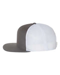 Richardson 511 Wool Blend Flat Bill Trucker Cap - Charcoal/ White - side