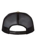 Richardson 511 Wool Blend Flat Bill Trucker Cap - Khaki/ Black - back