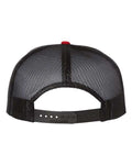 Richardson 511 Wool Blend Flat Bill Trucker Cap - Red/ Black - back
