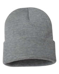 Sportsman SP12 12" Solid Cuffed Beanie - Dark Heather Grey - back