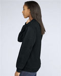 Gildan SF000 Unisex Softstyle Midweight Crewneck Sweatshirt - Black - model side