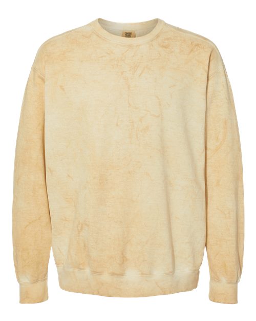 Comfort Colors 1545 Unisex Colorblast Crewneck Sweatshirt - Citrine - front
