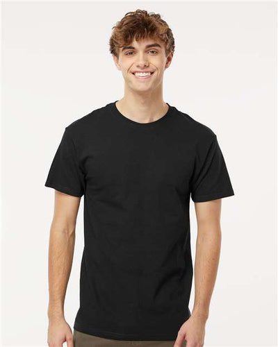 M&O 4800 Men's Gold Soft Touch T-Shirt - Black - model front