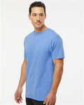 M&O 4800 Men's Gold Soft Touch T-Shirt - Carolina Blue - model side