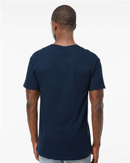 M&O 4800 Men's Gold Soft Touch T-Shirt - Deep Navy - model back