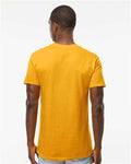 M&O 4800 Men's Gold Soft Touch T-Shirt - Gold - model back