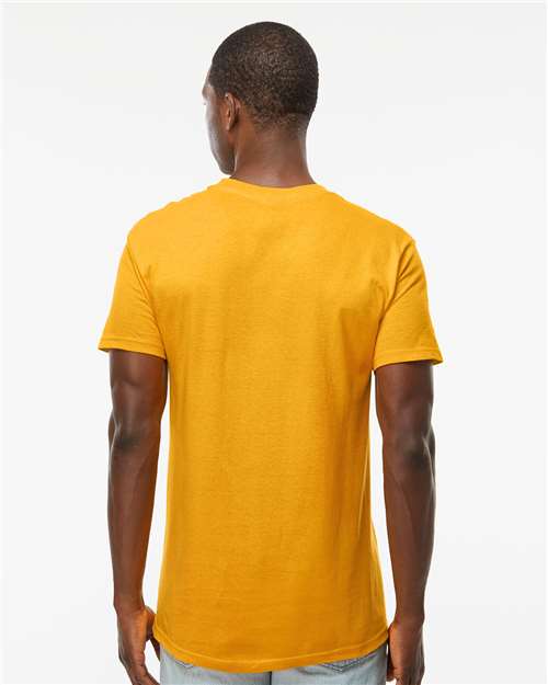 M&O 4800 Men's Gold Soft Touch T-Shirt - Gold - model back